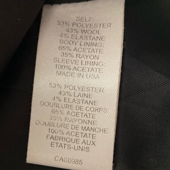 NANETTE LEPORE 3 button lined puff sleeve suit blazer black 2 - Picture 6 of 8